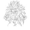 Dibujo De Goku Super Saiyan Tercera Fase Para Colorear Para Colorear