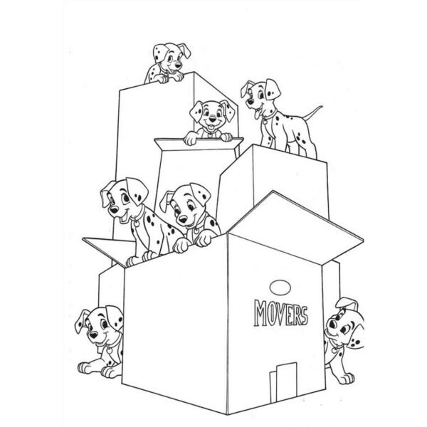 101 dalmatas en varias cajas