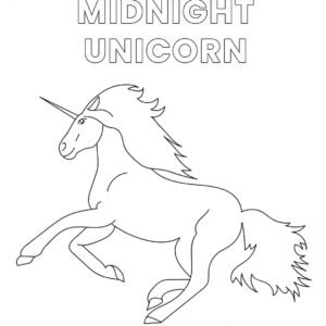 Unicornio de medianoche fácil