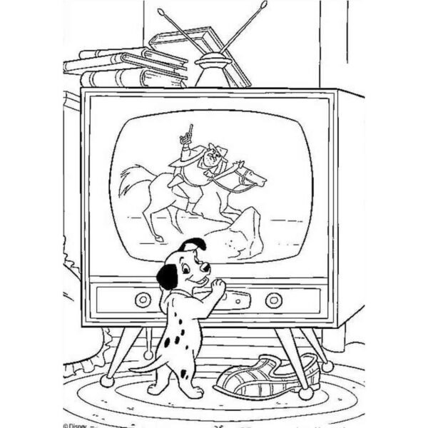 dalmata apoyado en tele