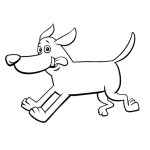 Dibujo perro corriendo