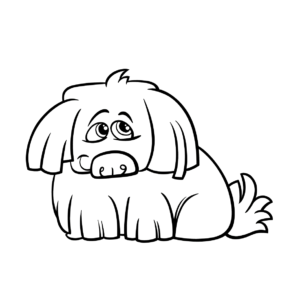 Dibujo shi tsu perro