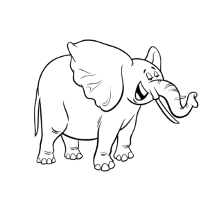 Elefante con boca abierta