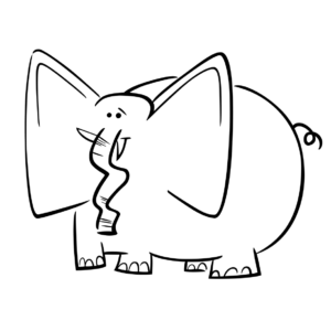 Elefante orejas grandes