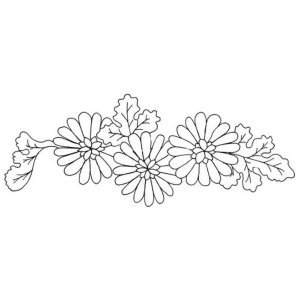  Dibujo de flor calcar bordar para colorear