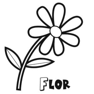 Flor con nombre escrito
