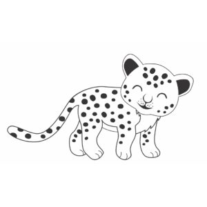 Leopardo contento
