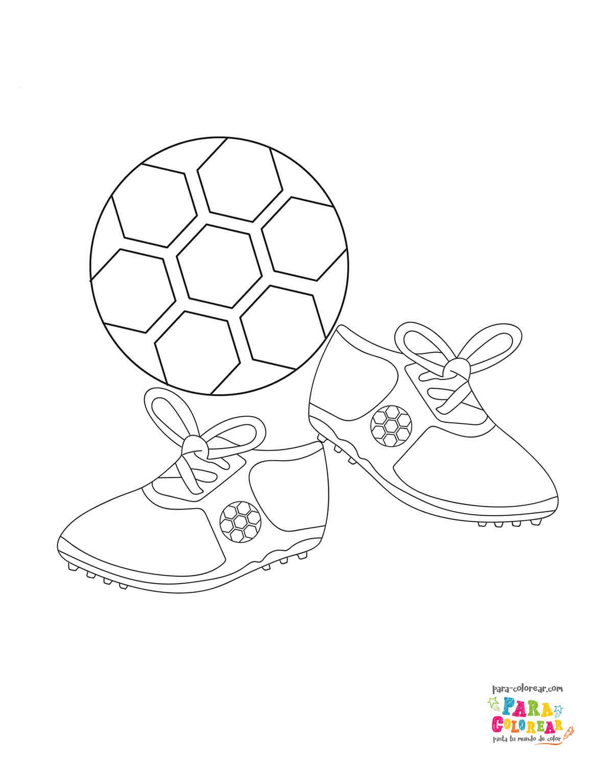 Dibujo de zapatos de soccer para colorear 